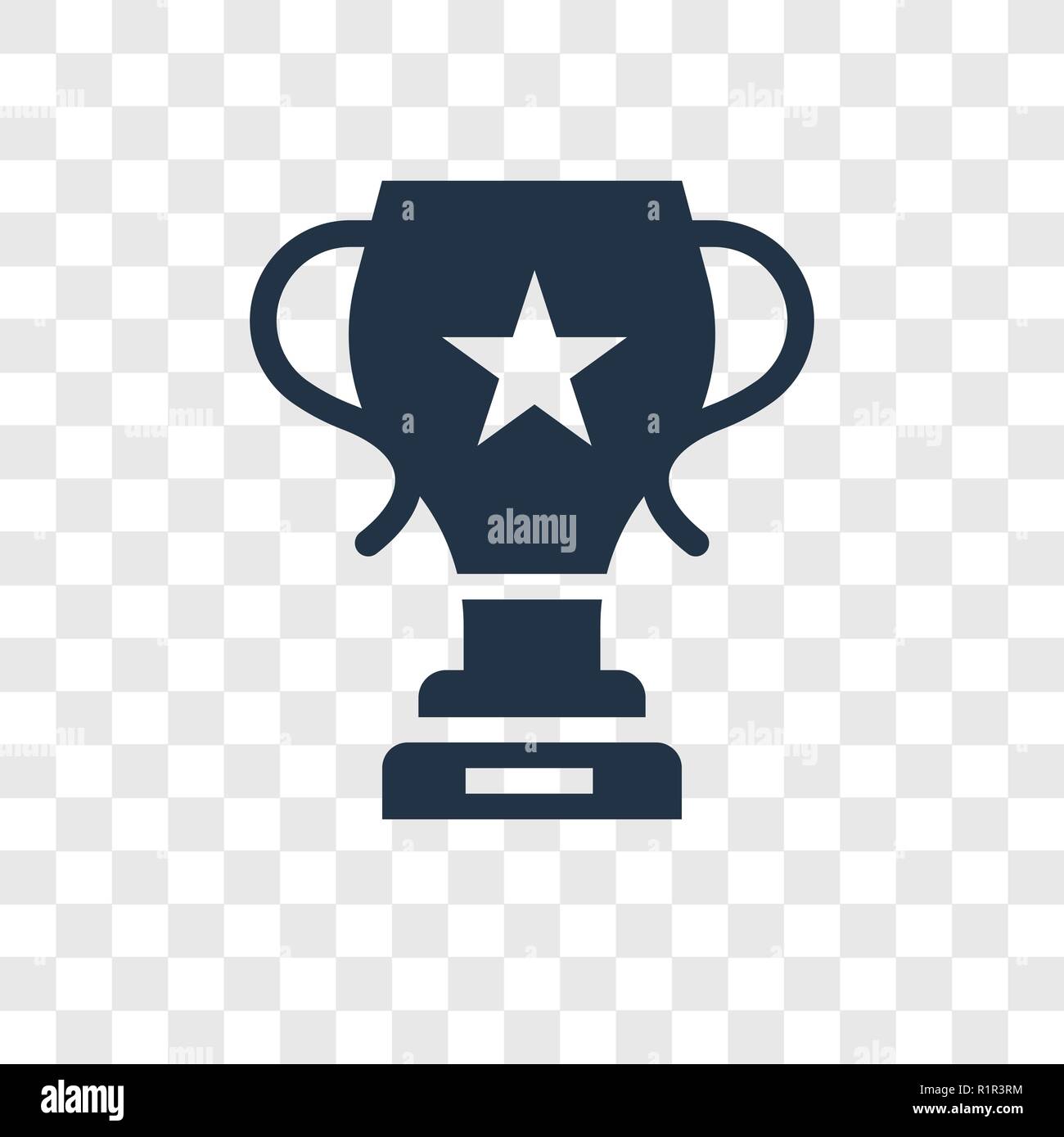 Icône vecteur trophée isolé sur fond transparent, la transparence Trophée concept logo Illustration de Vecteur