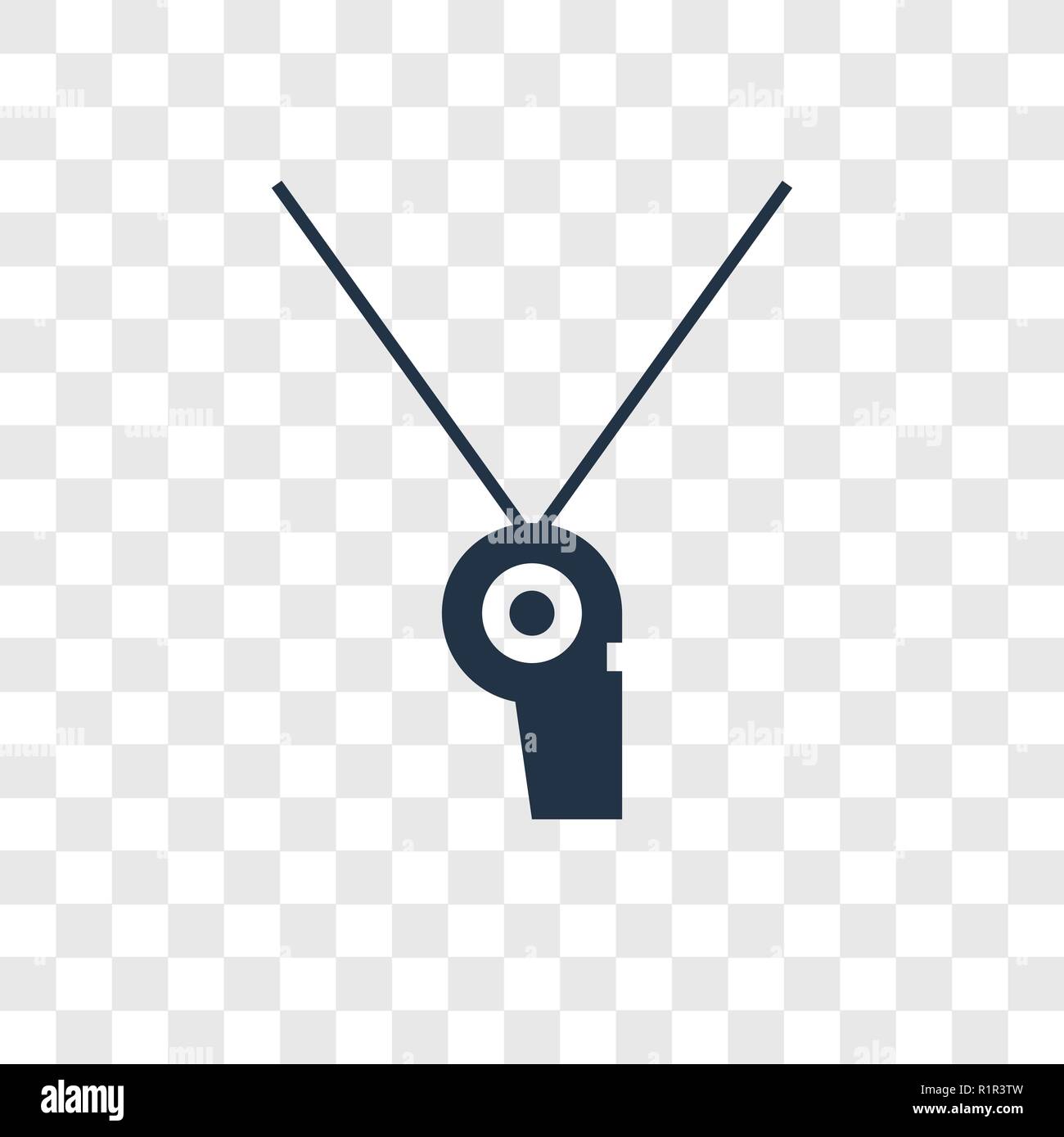 Icône vecteur sifflet isolé sur fond transparent, sifflet transparence concept logo Illustration de Vecteur