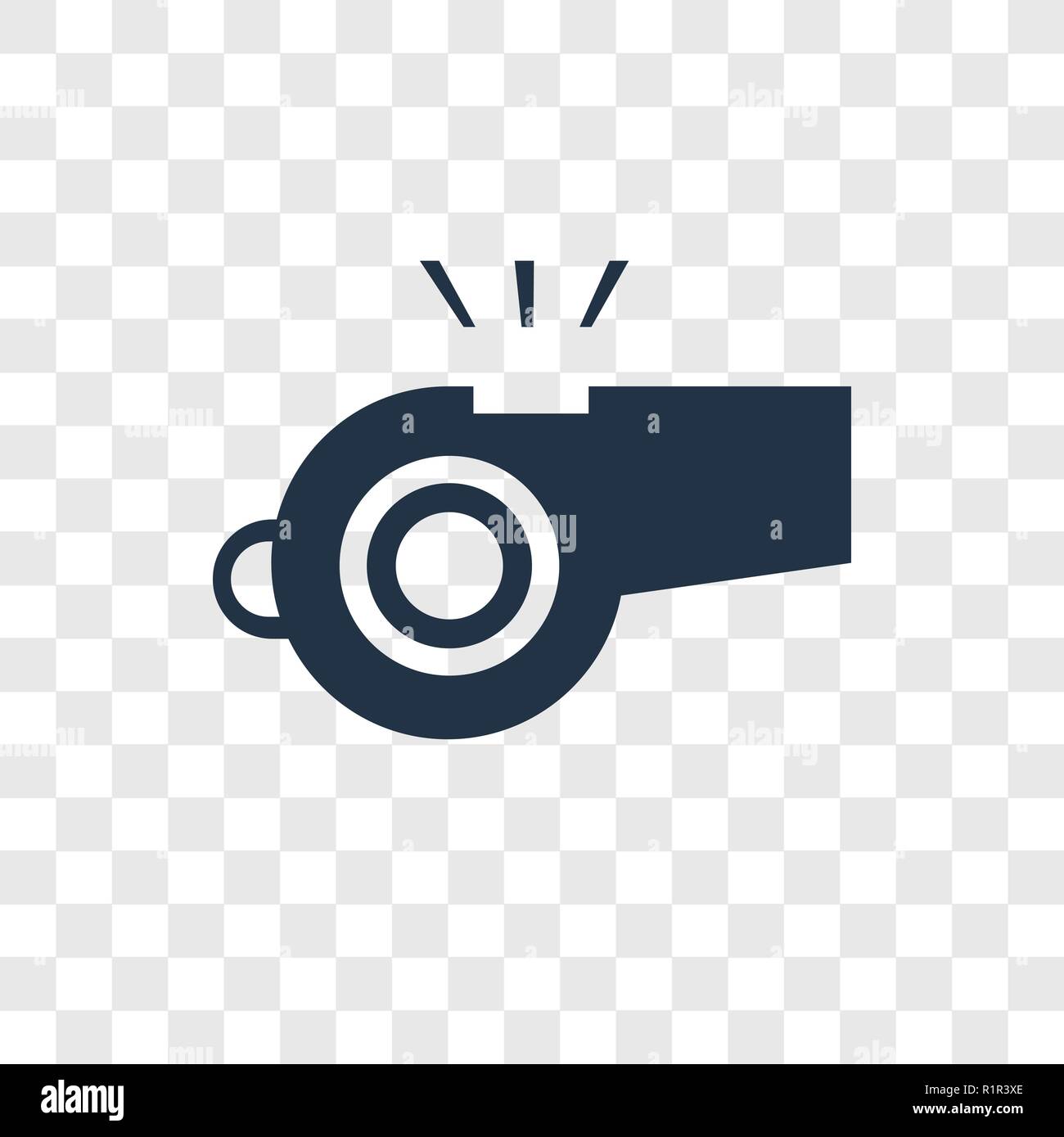 Icône vecteur sifflet isolé sur fond transparent, sifflet transparence concept logo Illustration de Vecteur