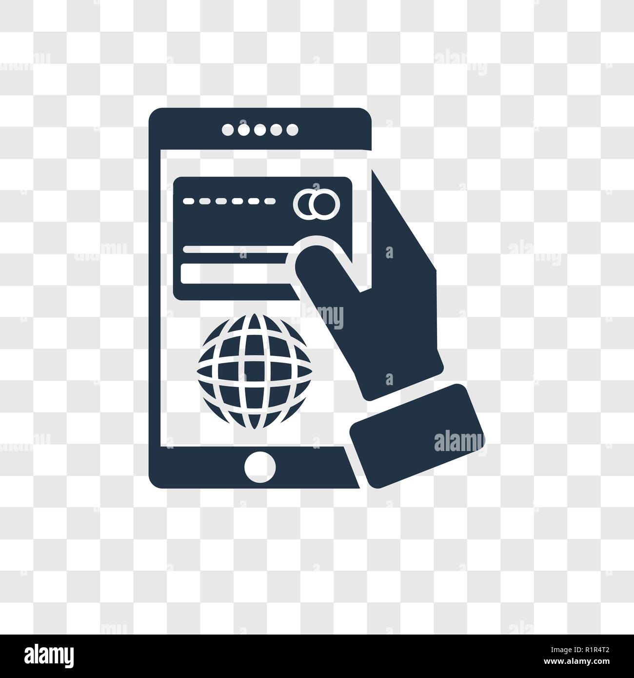 Méthode de paiement l'icône vecteur isolé sur fond transparent, le mode de paiement la transparence concept logo Illustration de Vecteur