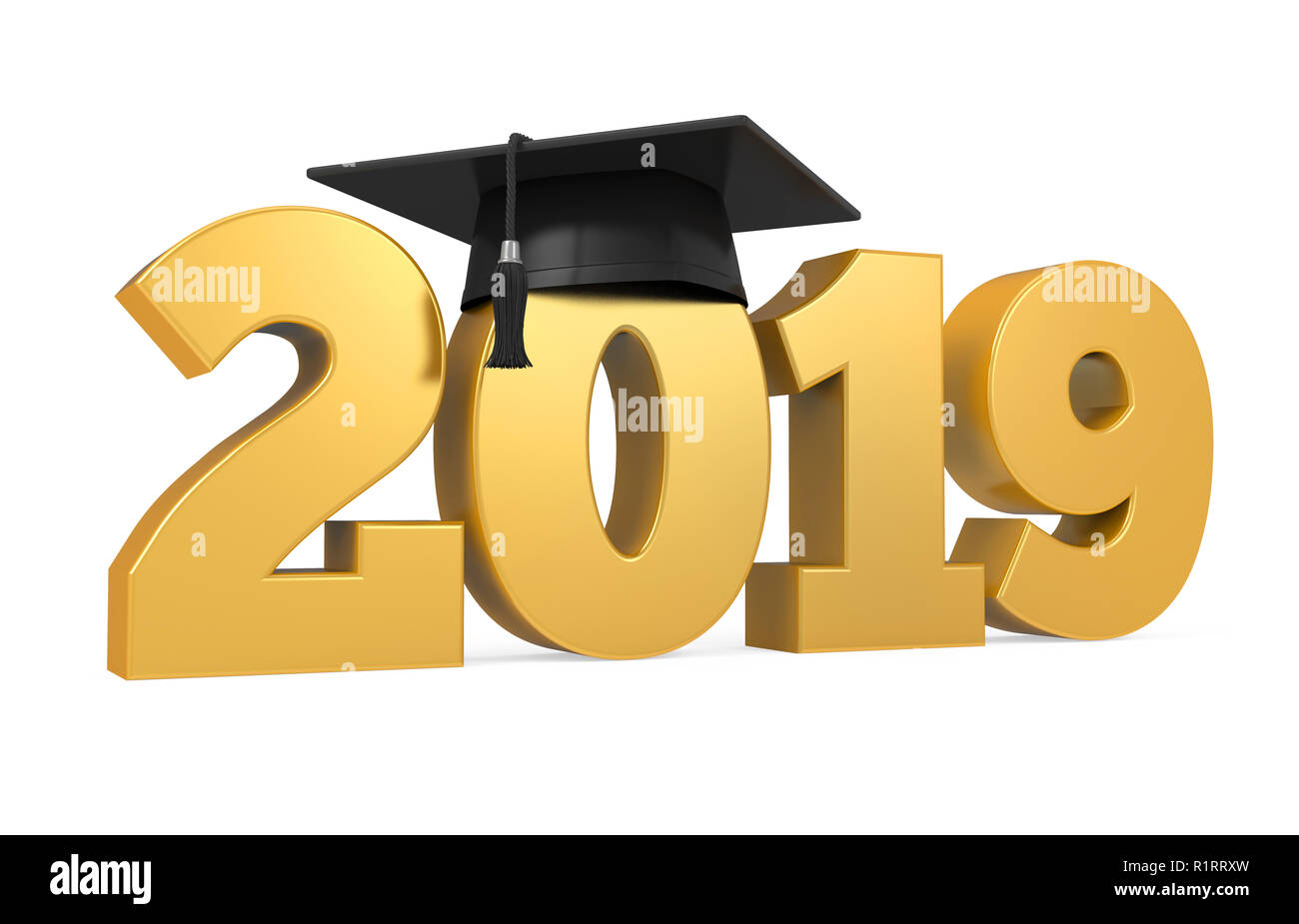2019 isolé Graduation Cap Banque D'Images