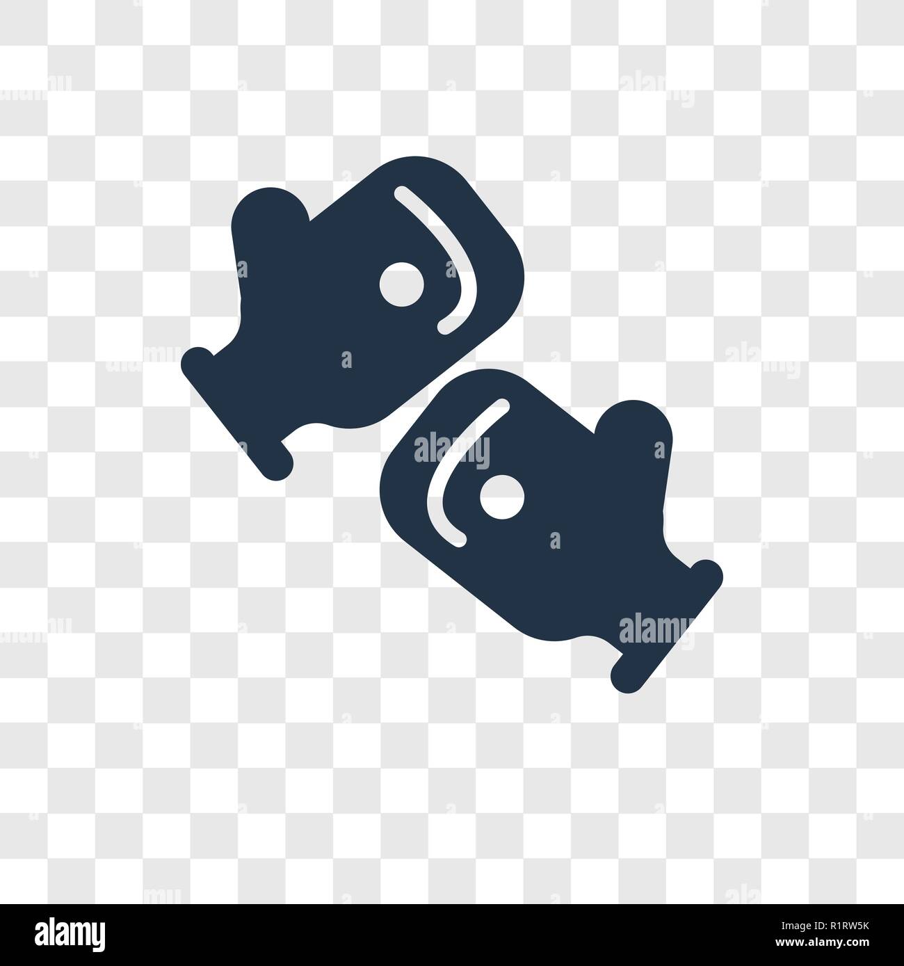 Icône vecteur gants isolé sur fond transparent, les gants transparence concept logo Illustration de Vecteur