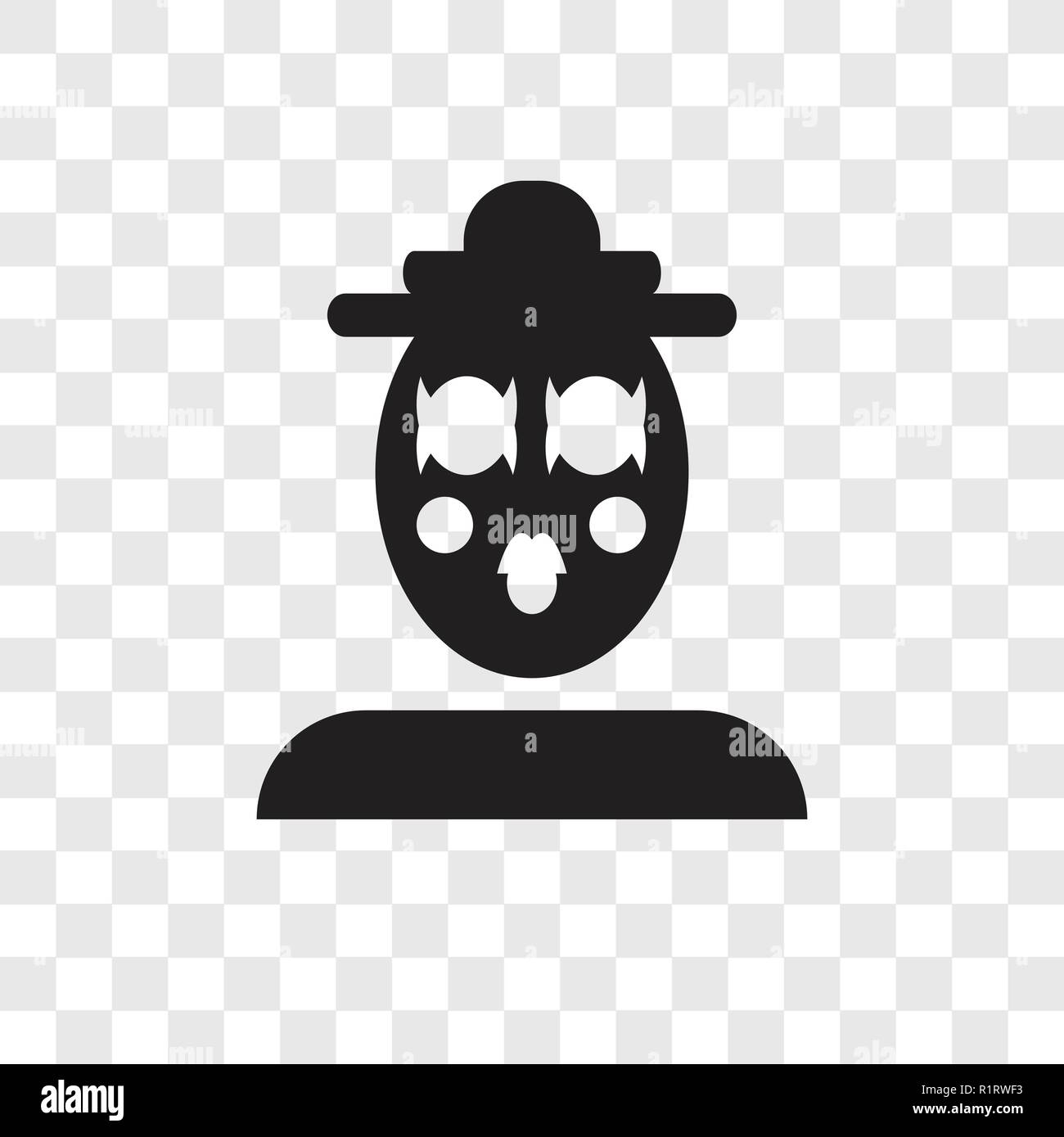 Icône vecteur Mime isolé sur fond transparent, la transparence Mime concept logo Illustration de Vecteur