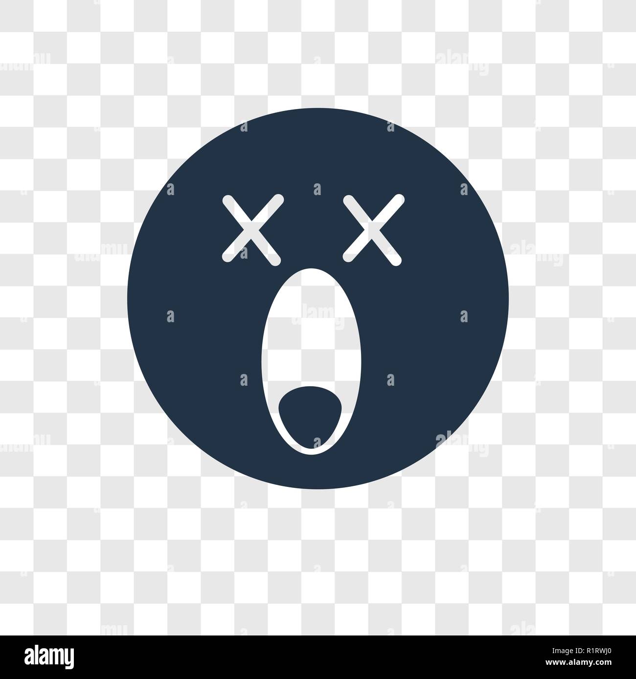 Icône vecteur mort isolé sur fond transparent, la transparence morts ...