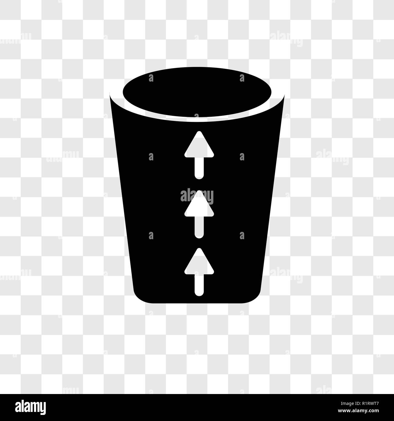 Icône vecteur déchets isolé sur fond transparent, la transparence des ordures concept logo Illustration de Vecteur