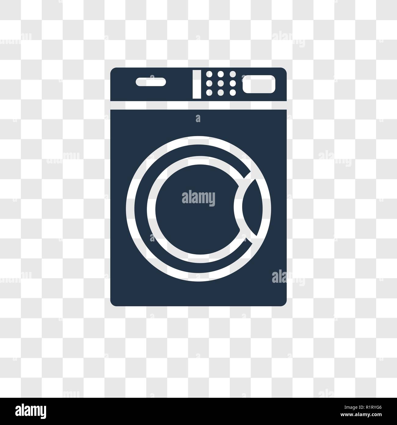 Lave-linge icône vecteur isolé sur fond transparent, lave-linge  transparence concept logo Image Vectorielle Stock - Alamy
