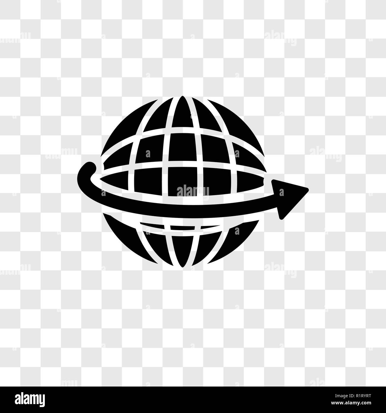 Icône vecteur monde isolé sur fond transparent, la transparence mondiale concept logo Illustration de Vecteur
