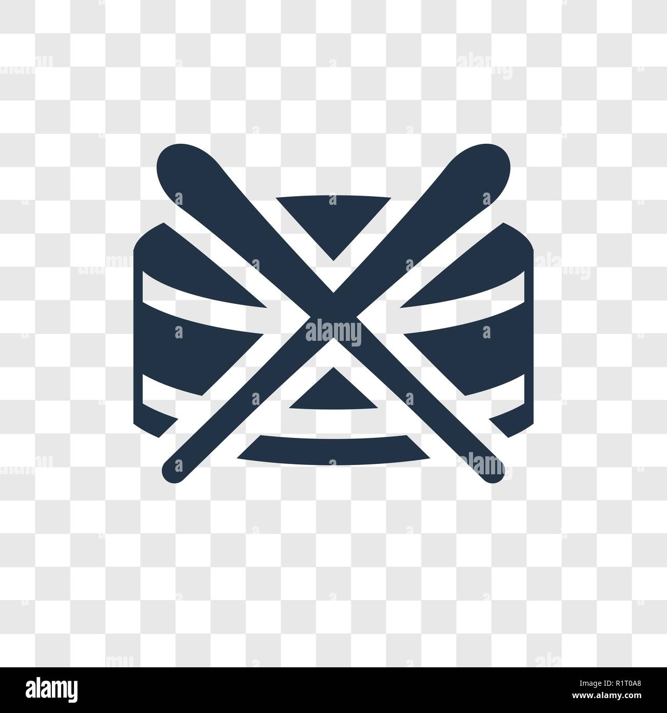 Jouet tambour icône vecteur isolé sur fond transparent, jouet tambour concept logo transparence Illustration de Vecteur