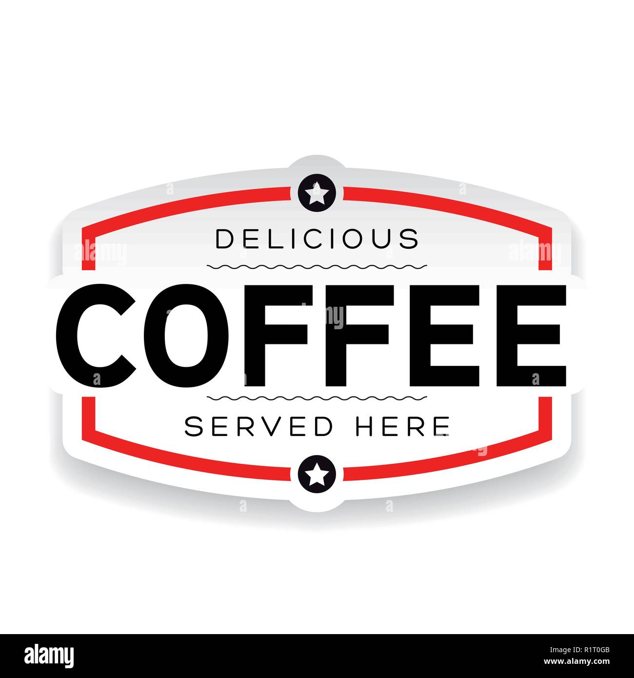 Label café vintage sign Illustration de Vecteur