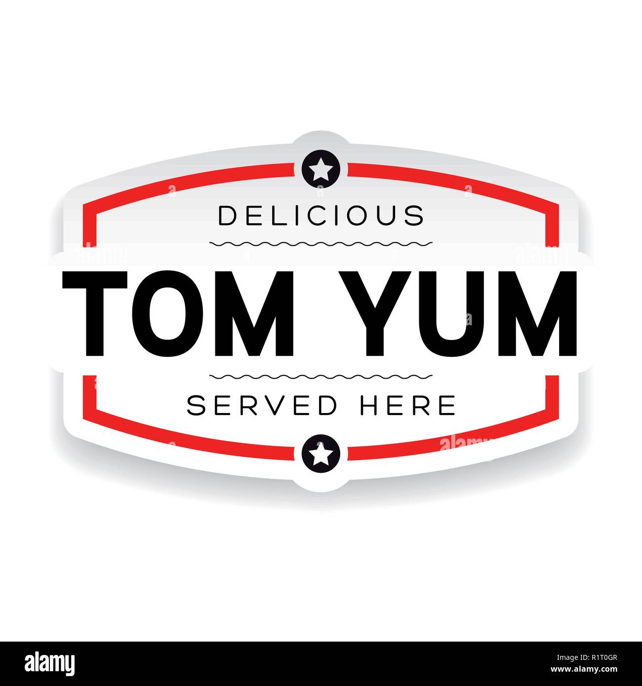 Tom Yum label vintage sign Illustration de Vecteur