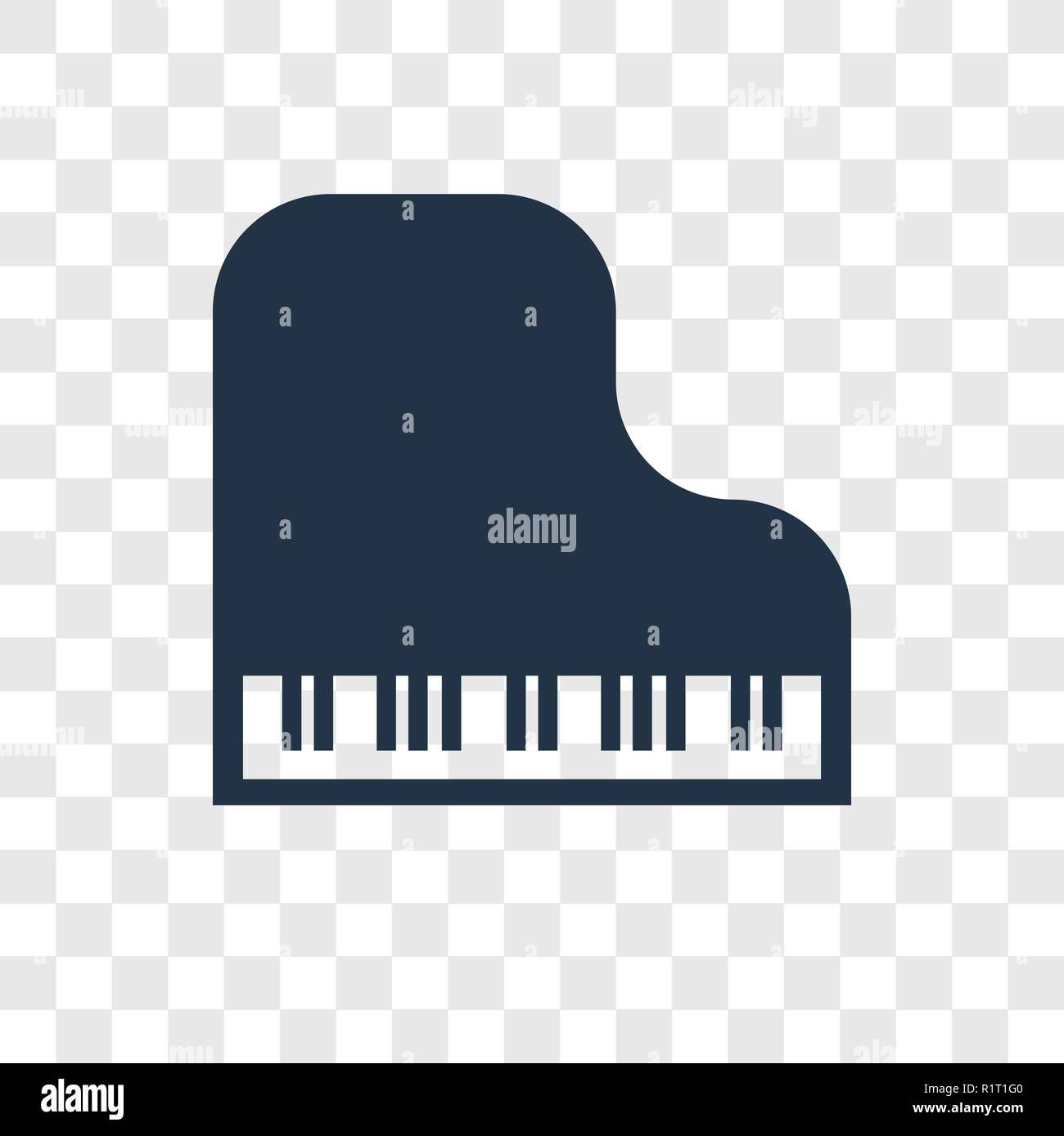 Icône vecteur Piano isolé sur fond transparent, Piano transparence concept logo Illustration de Vecteur