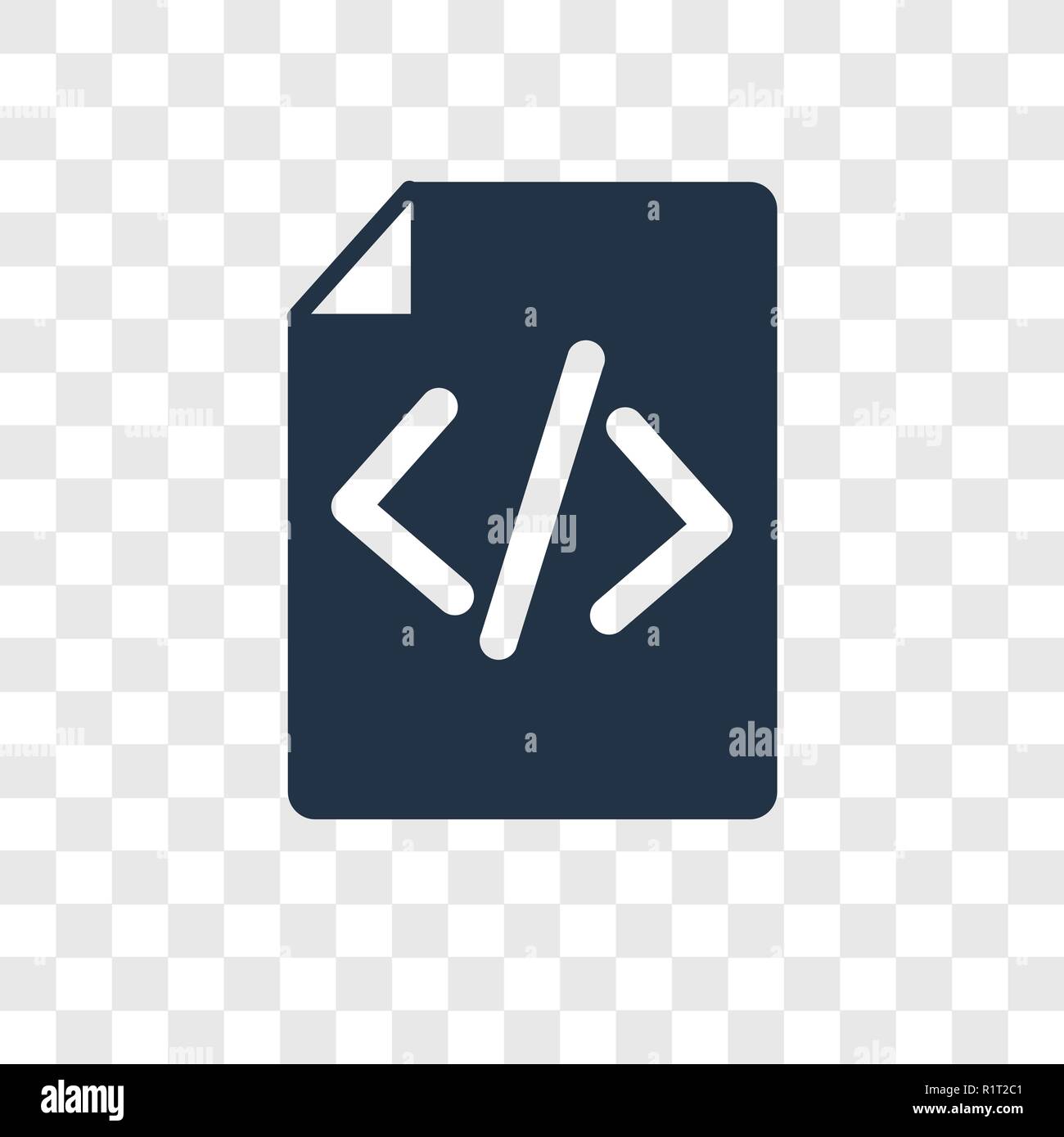 Icône vecteur de codage isolé sur fond transparent, codage concept logo transparence Illustration de Vecteur