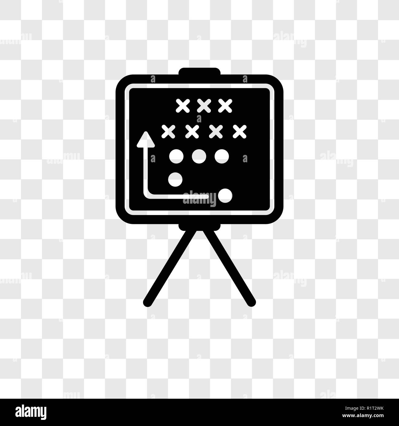 Stratégie de Football Américain icône vecteur isolé sur fond transparent, le football américain, la transparence de la stratégie concept logo Illustration de Vecteur