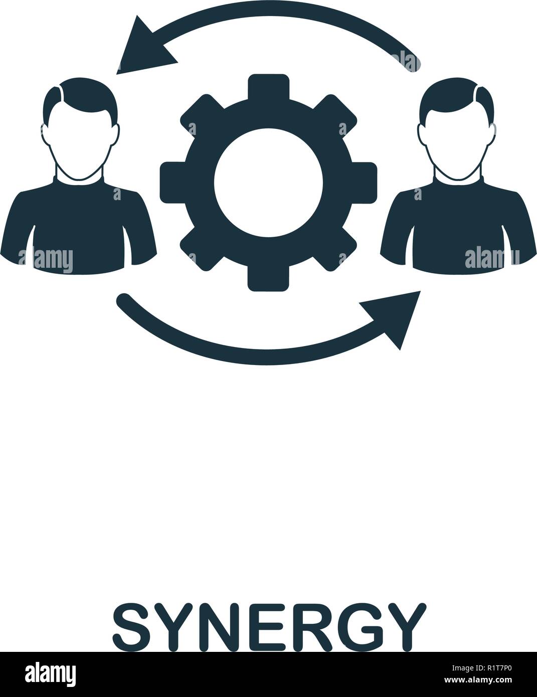 L'icône de synergie. Style de design premium collection d'équipe. UX et l'interface utilisateur. Une parfaite synergie pour l'icône Pixel web design, applications, logiciels, l'utilisation d'impression. Illustration de Vecteur