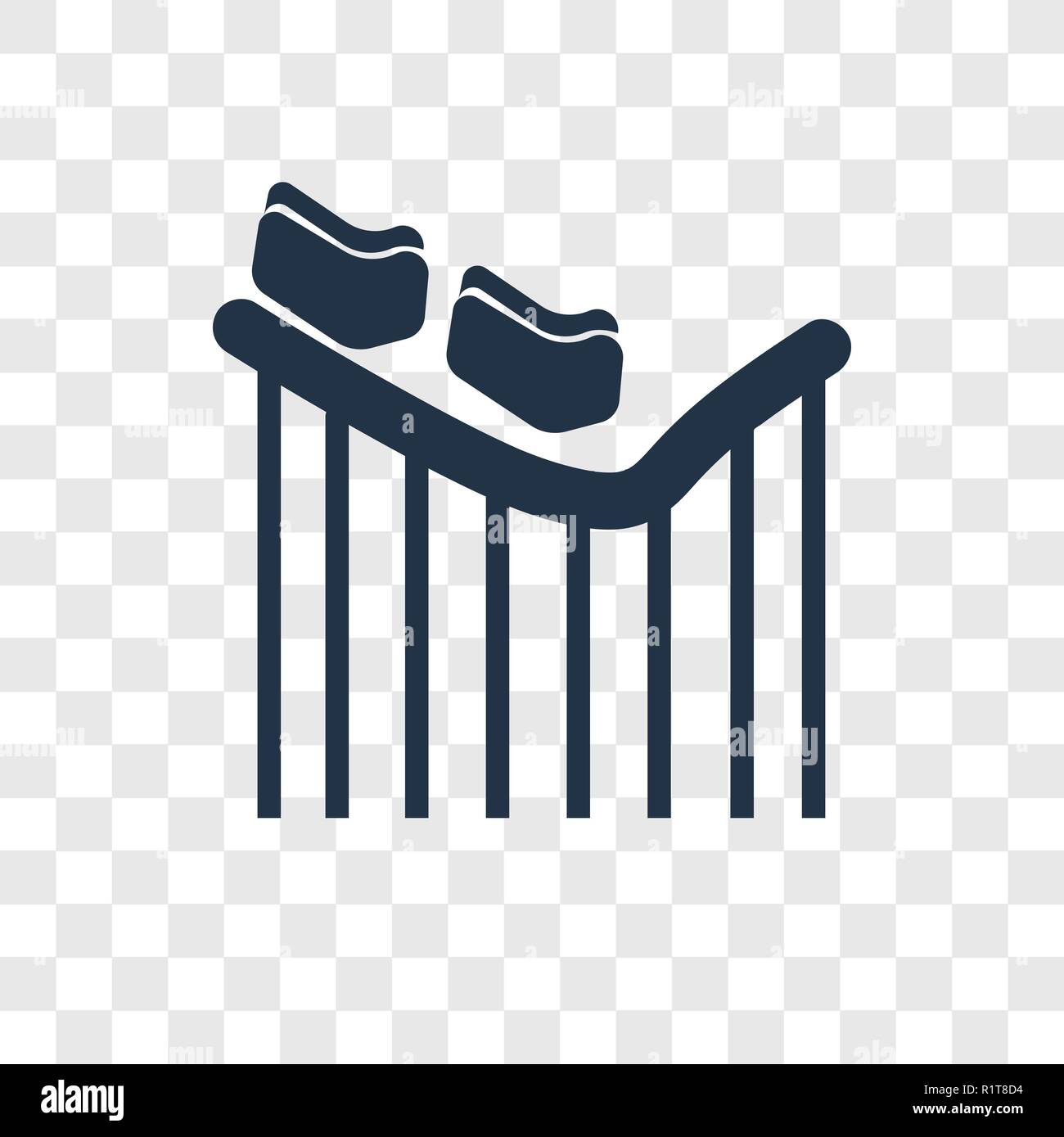 Roller Coaster icône vecteur isolé sur fond transparent, roller coaster transparence concept logo Illustration de Vecteur