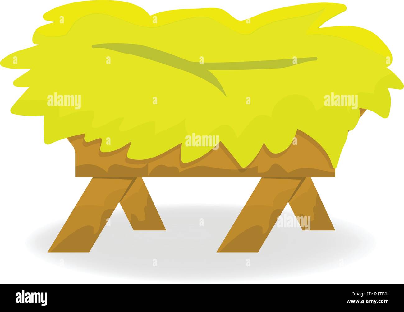 Crèche de Noël vide Jésus Symbole Icône Vecteur Conception. Vector illustration Noël isolé sur 