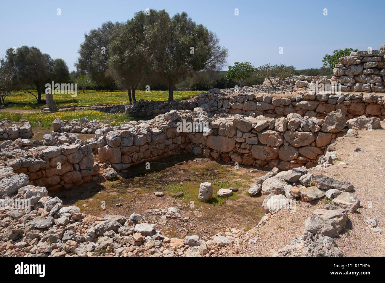 Le site AgeTalaiotic Bronge Capocorb Vell, à Palma, Majorque, Îles Baléares, Espagne. Banque D'Images