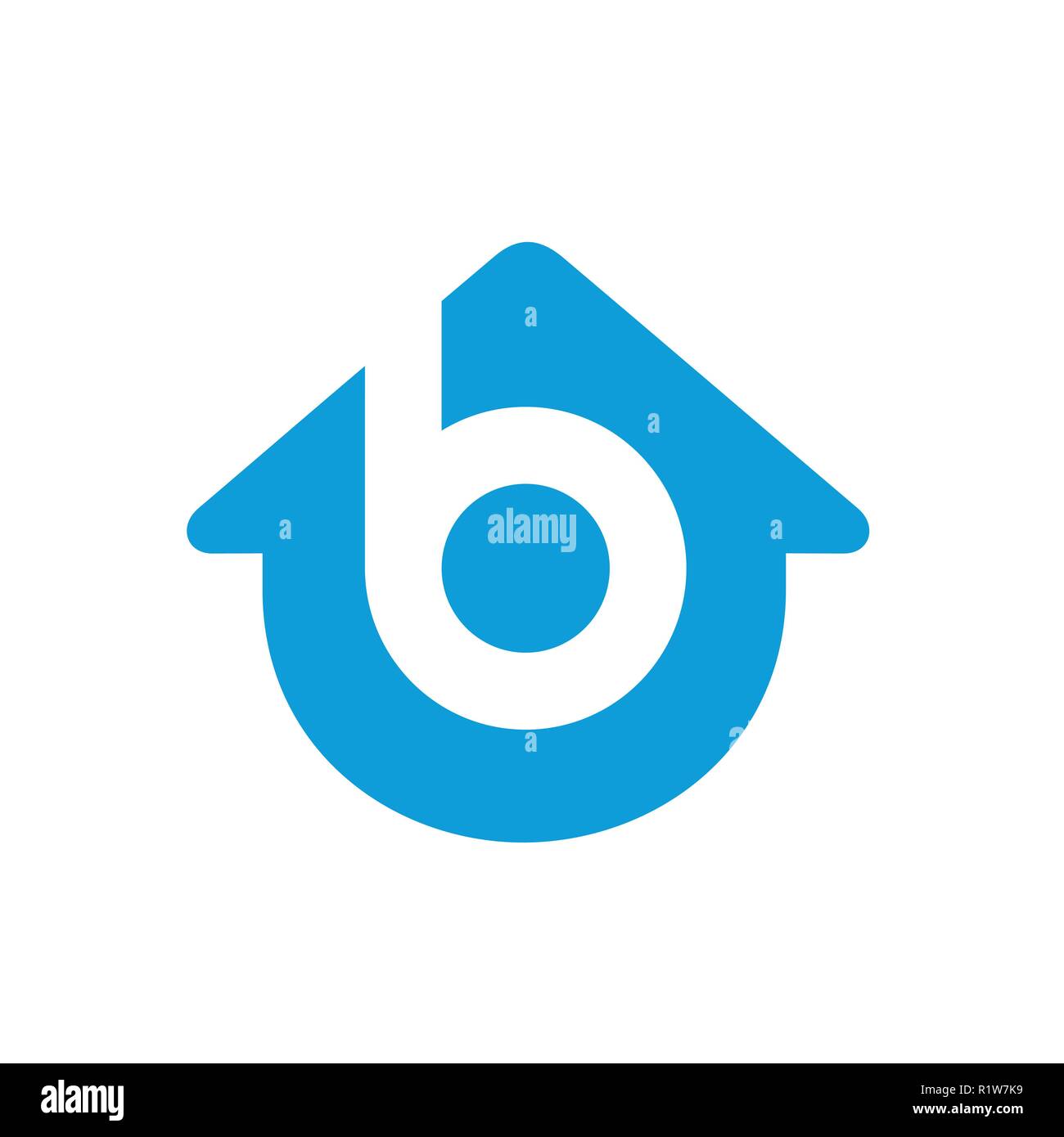 Lettre B Accueil Logo. Sweet Home Modèle Logo est principalement adapté pour tout ce qui concerne l'immobilier, amélioration de l'habitat, studio, équipe, etc. fait fr Illustration de Vecteur