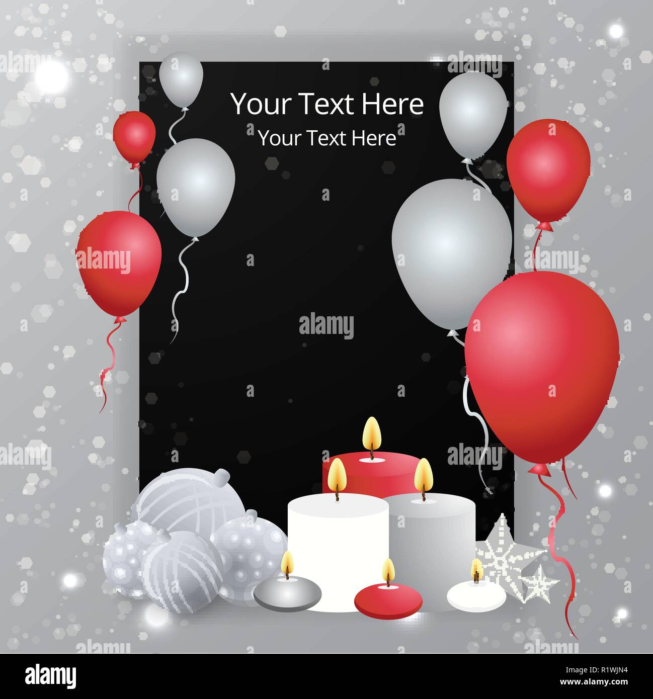 Vente Ballons Business Template Avec Arbre De Noël Boules Et