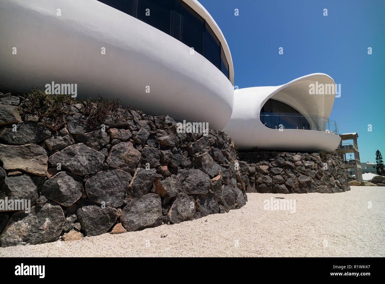 Un espace de l'âge à la pod accueil sur le haut de la colline de Duranbah à la frontière entre la Nouvelle Galles du sud et le Queensland Banque D'Images