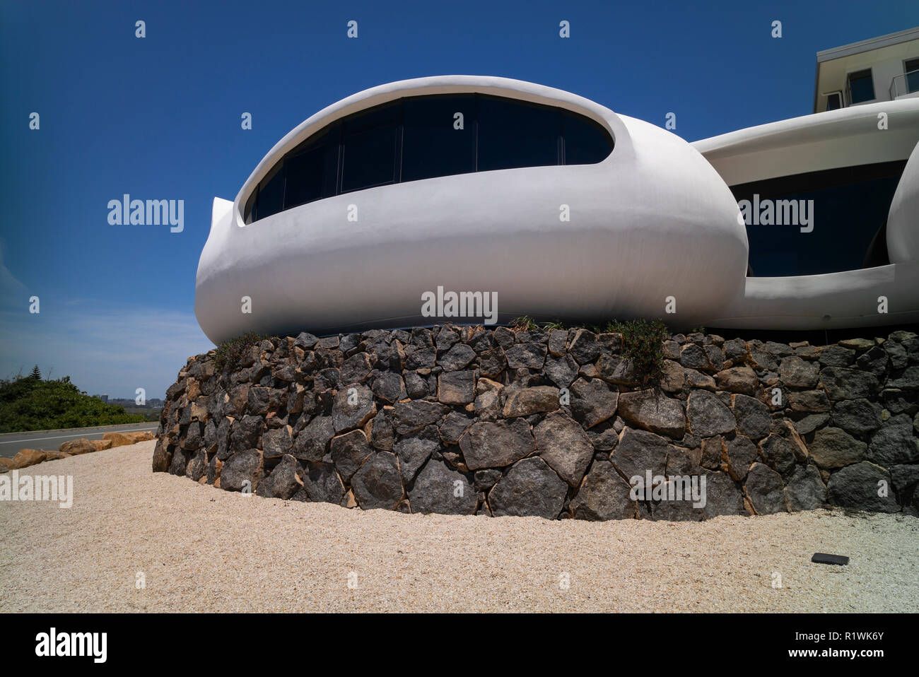 Un espace de l'âge à la pod accueil sur le haut de la colline de Duranbah à la frontière entre la Nouvelle Galles du sud et le Queensland Banque D'Images
