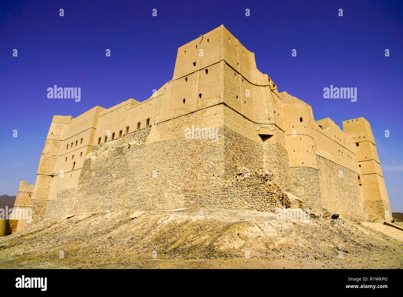 Fort de Bahla dans Ad Dakhiliya près de Nizwa, Oman. Banque D'Images