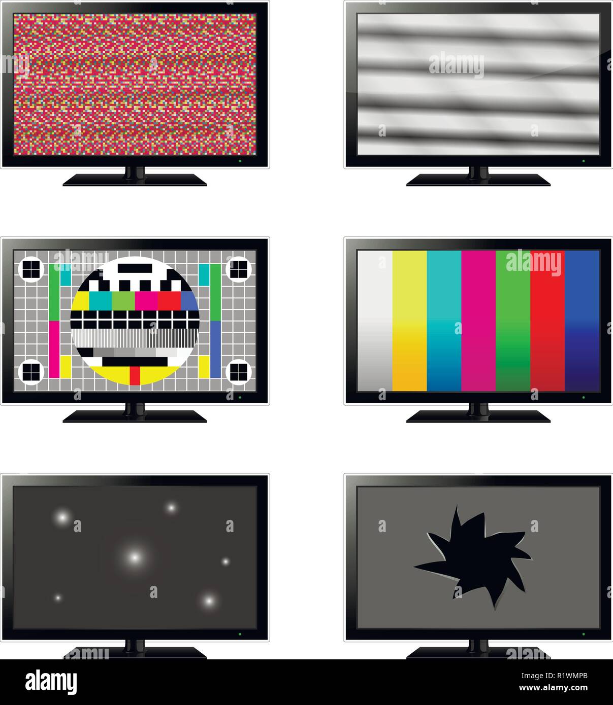 Téléviseur d'erreur Illustration de Vecteur