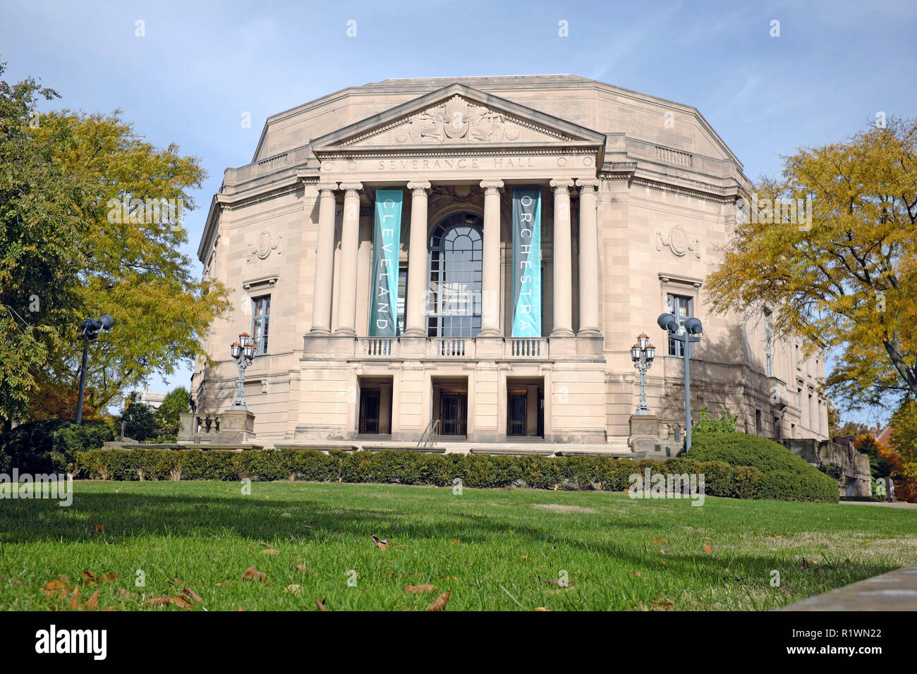 Le quartier historique de Severance Hall, ouvert en 1931, est le foyer de l'Orchestre de Cleveland à Cleveland, Ohio, USA et un jalon dans l'University Circle. Banque D'Images