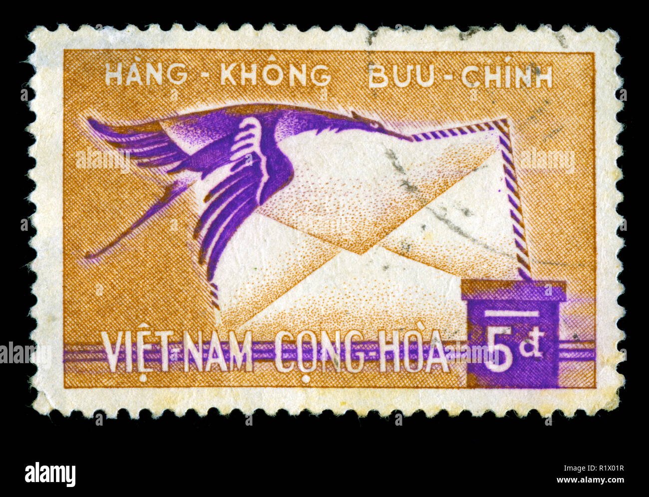 Timbre-poste de la République du Viêt Nam dans l'Aéropostale 1960 series Banque D'Images