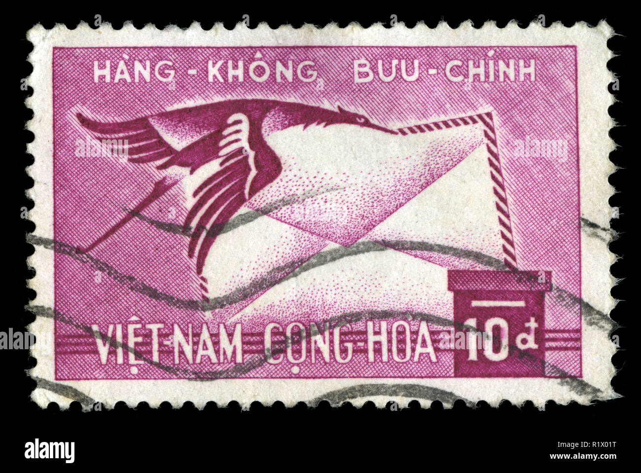 Timbre-poste de la République du Viêt Nam dans l'Aéropostale 1960 series Banque D'Images