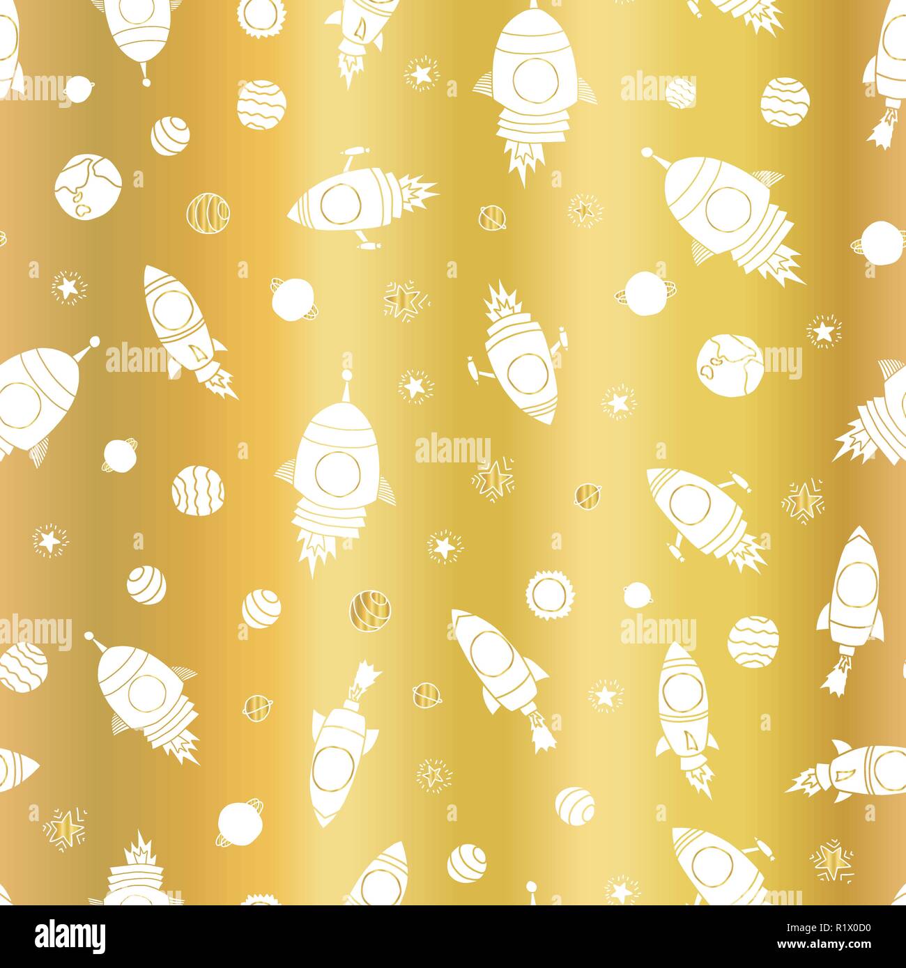 L Espace D Aluminium Sans Soudure De Fond Vecteur Fusee White Elements Cosmiques Fusees Planetes Etoiles Sur Fond D Or Ideal Pour Les Enfants Les Fournitures Scolaires Pour Les Enfants Decoration Emballage Cadeau Anniversaire Image L Espace D Aluminium Sans Soudure De Fond Vecteur Fusee White Elements Cosmiques Fusees Planetes Etoiles Sur Fond D Or Ideal Pour Les Enfants Les Fournitures Scolaires Pour Les Enfants Decoration Emballage Cadeau Anniversaire Image