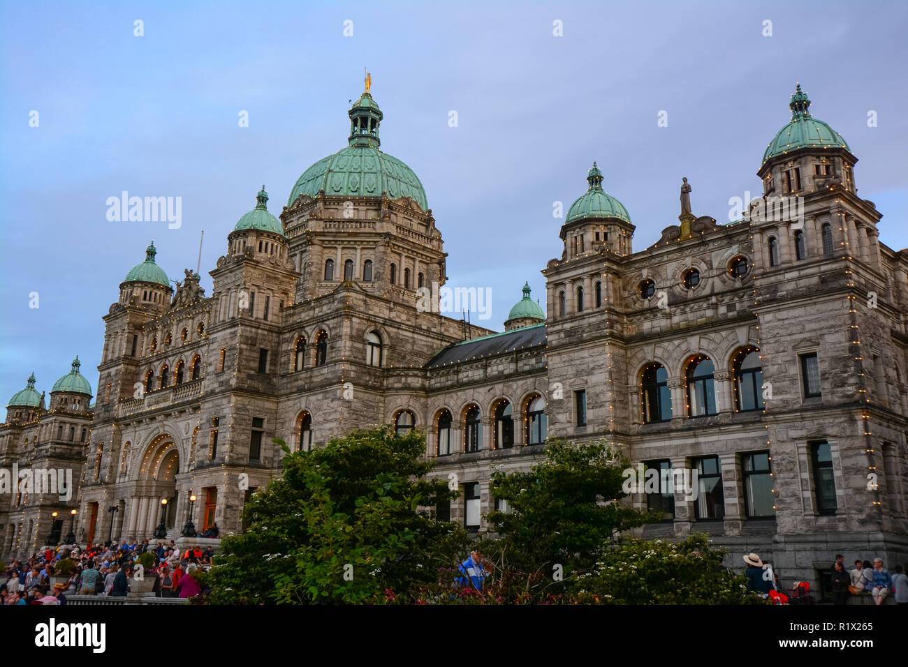 Édifice de l'Assemblée législative de Victoria (C.-B.), capitale de l'île de Vancouver en Colombie-Britannique, Canada Banque D'Images