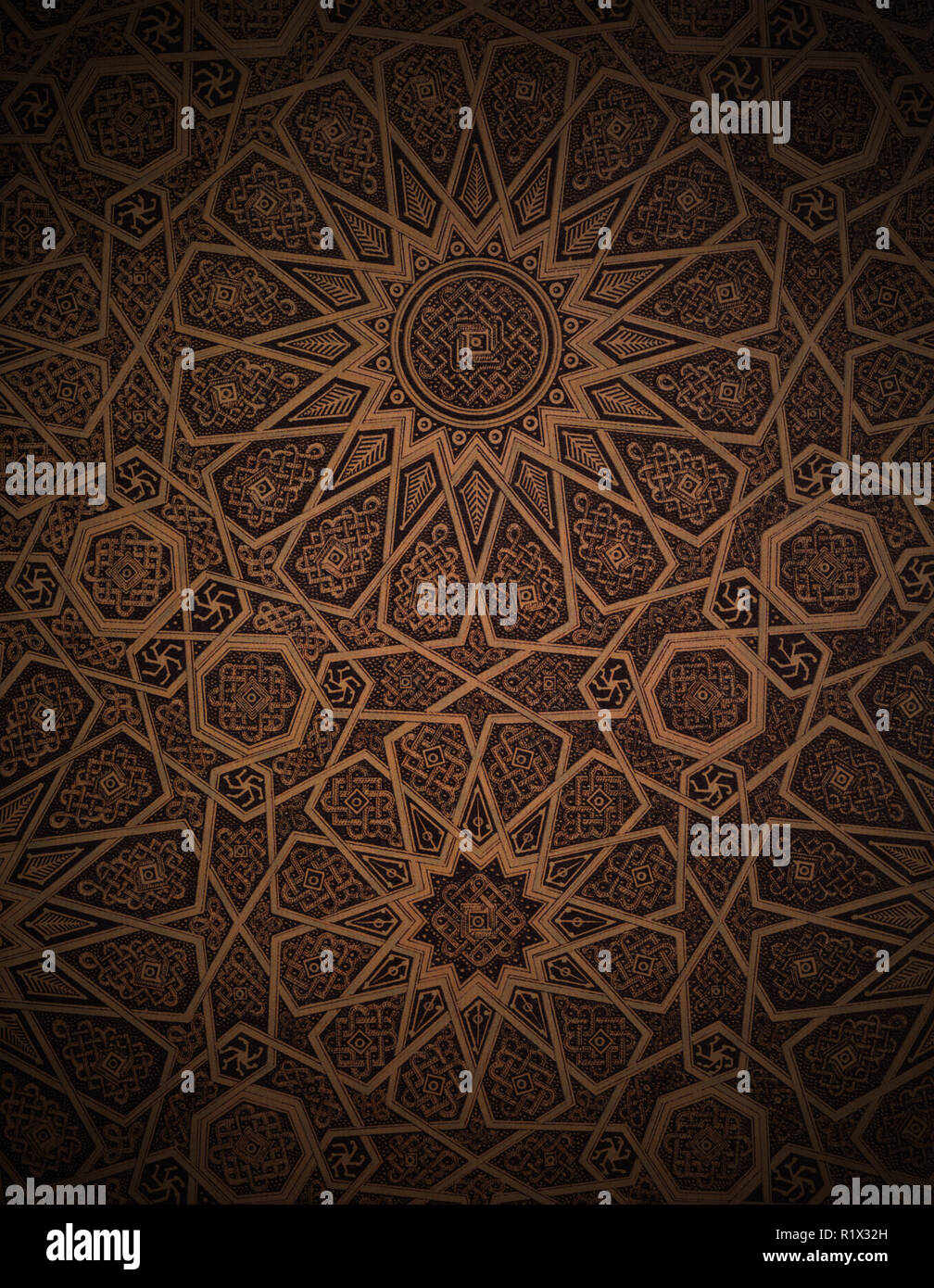 Ornements de 'L'ornement polychrome' Première et Deuxième série publiée en 1873 par Albert Charles Auguste Racinet (1825-1893) un designer français, éclairé Banque D'Images