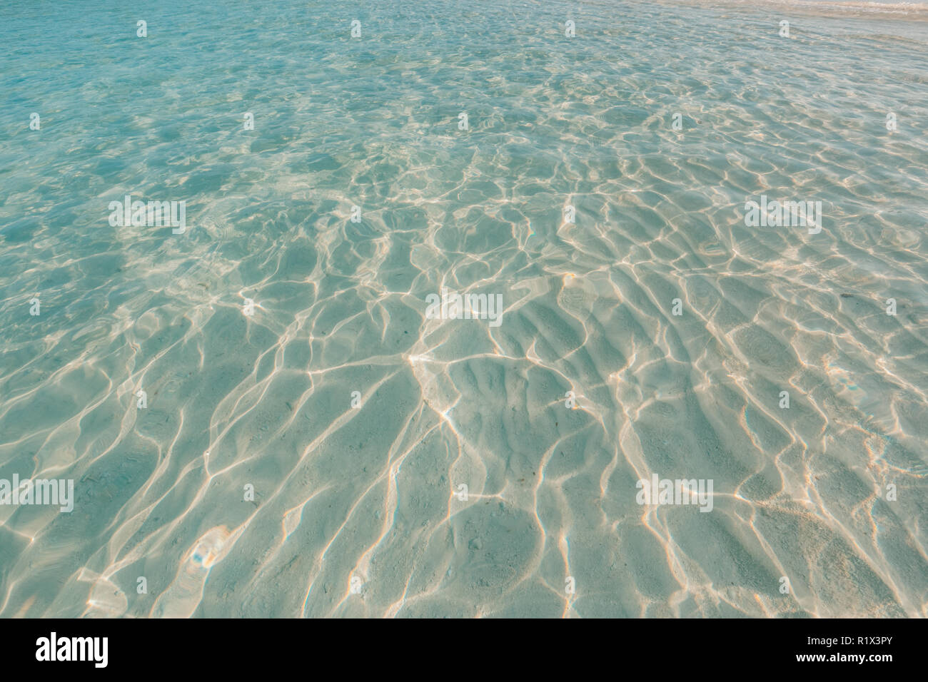 Fond de l'océan de l'eau. Bleu clair aqua ondulation de texture. Fond d'ondulation de l'eau bleu brillant Banque D'Images