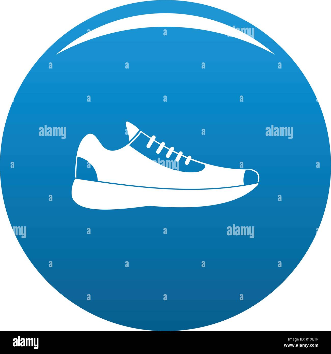 Vecteur icône espadrilles cercle bleu isolé sur fond blanc Illustration de Vecteur