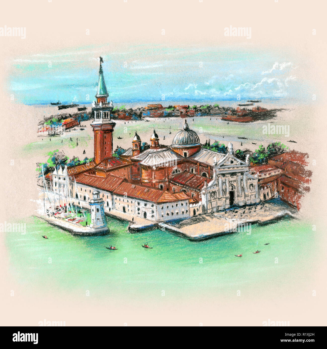 San Giorgio Maggiore, à Venise, Italie Banque D'Images