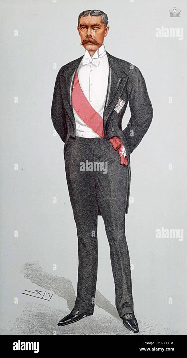 HERBERT KITCHENER, comte Kitchener (1850-1916) Officier de l'armée britannique dans une caricature de Spy pour Vanity Fair Banque D'Images