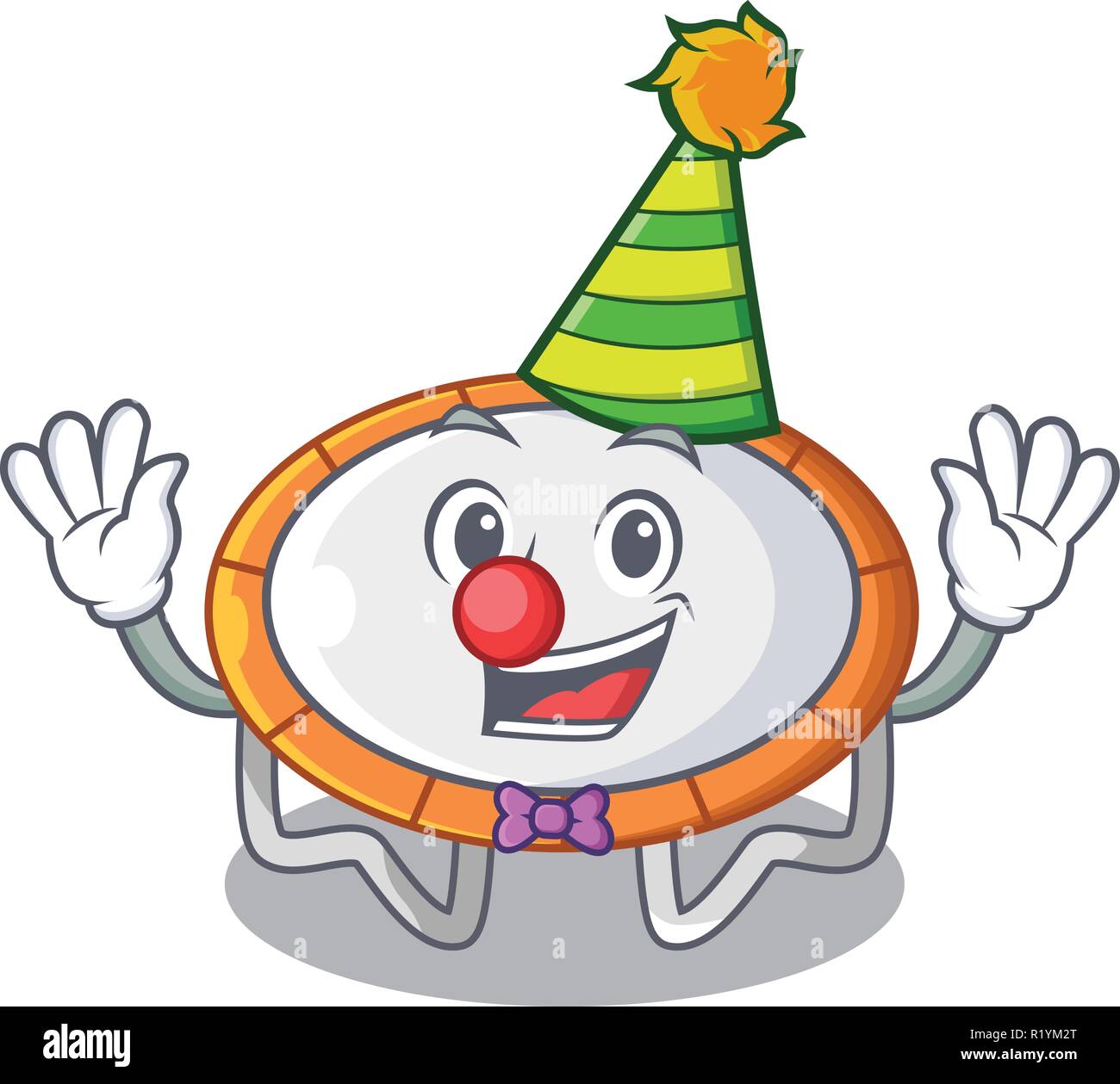 Clown isoler sur trampoline forme transparente mascot Image Vectorielle  Stock - Alamy