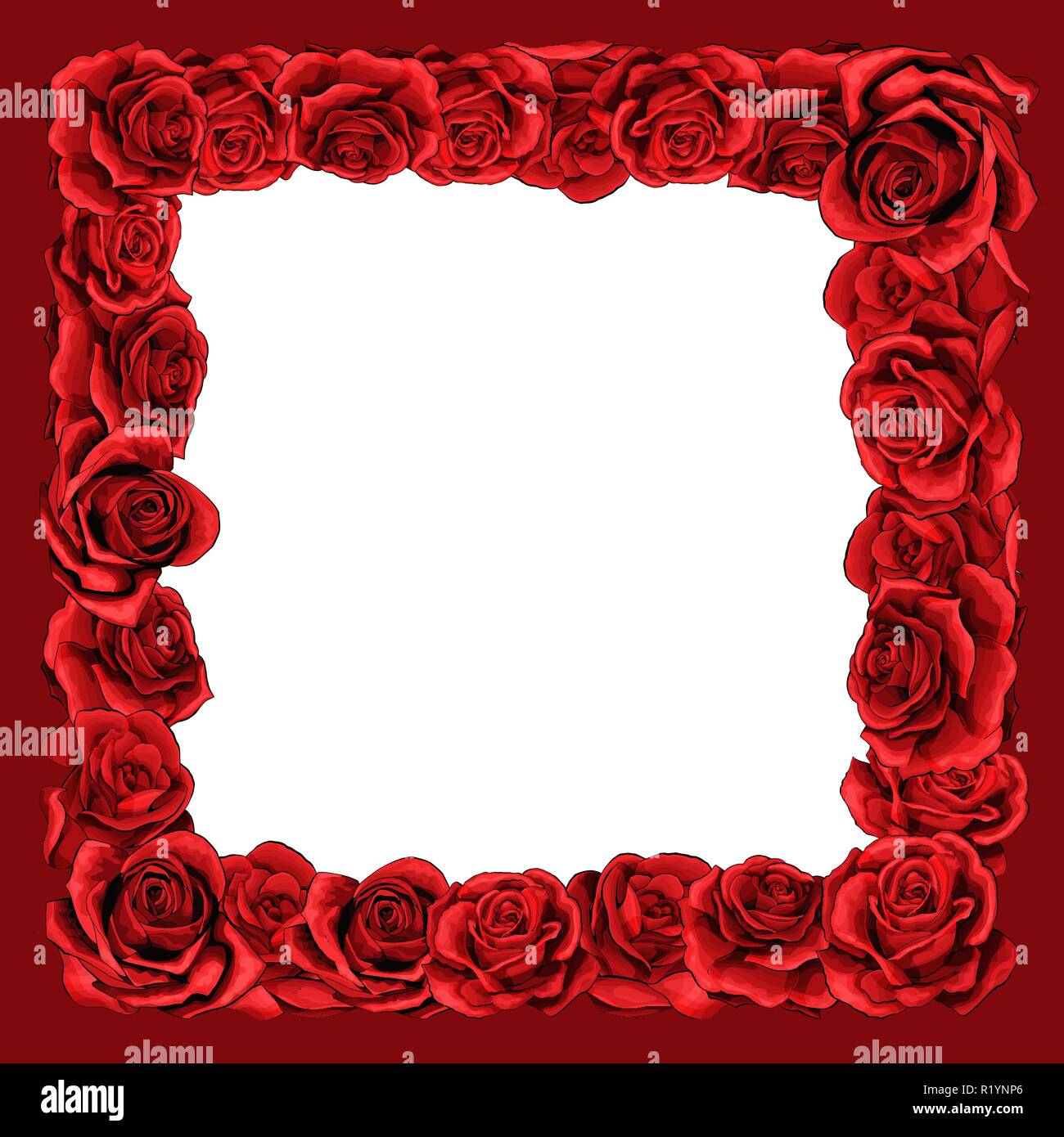Image De Fleur Rouge Rose Fleurs Pour Carte De Souhaits Un Mariage Ou La Saint Valentin Image Vectorielle Stock Alamy