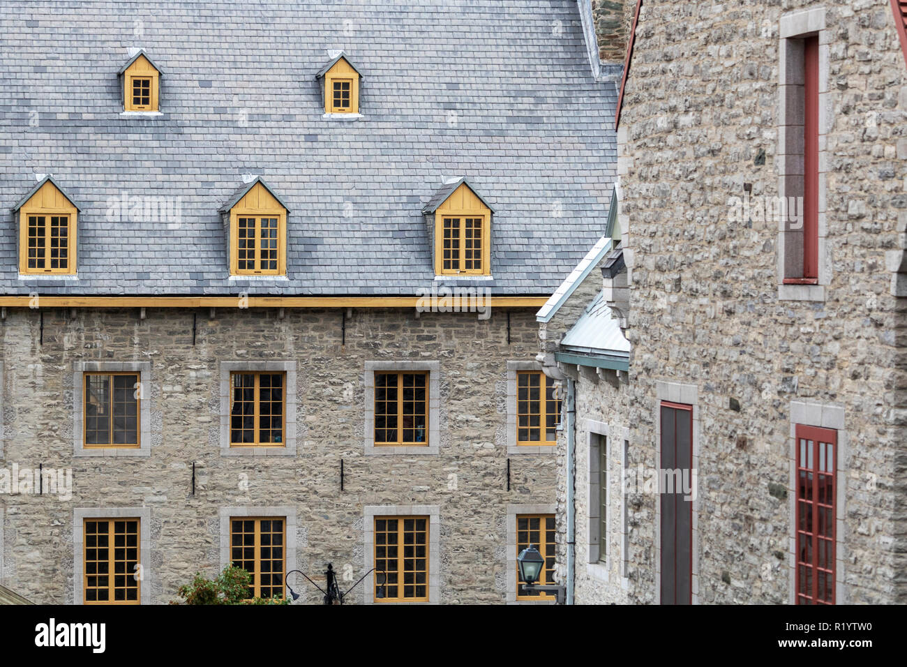 Architecteur maison du vieux Québec, Canada Nouvelle-France Banque D'Images