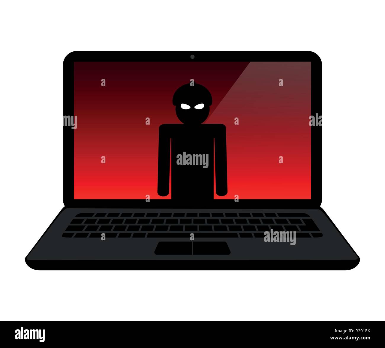 Hacker à l'intérieur du coffre de la criminalité sur internet vector illustration EPS10 Illustration de Vecteur