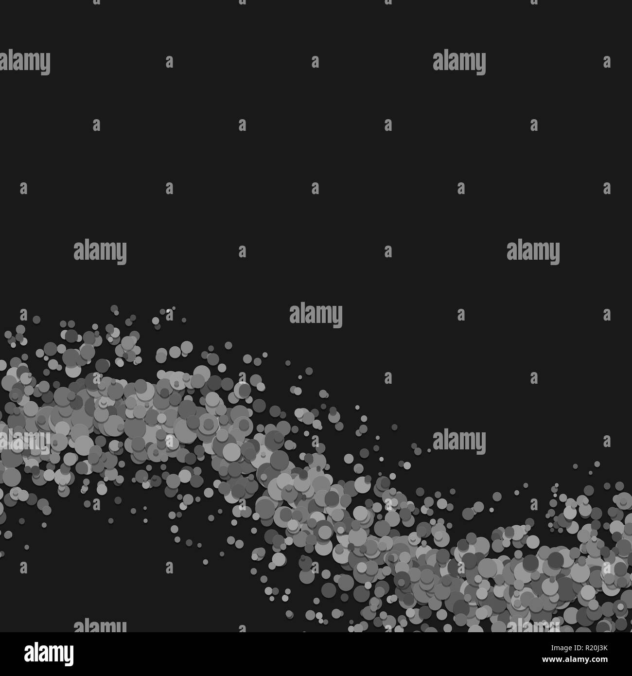 Résumé vierge vague arrière-plan modèle cercle confettis dispersés Illustration de Vecteur