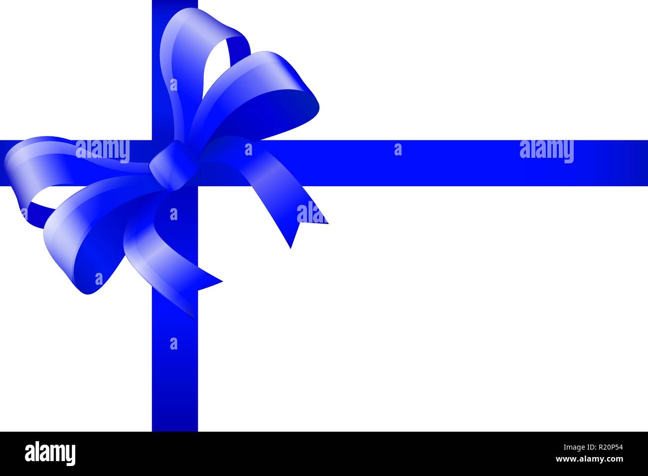 Blue ribbon bow Illustration de Vecteur