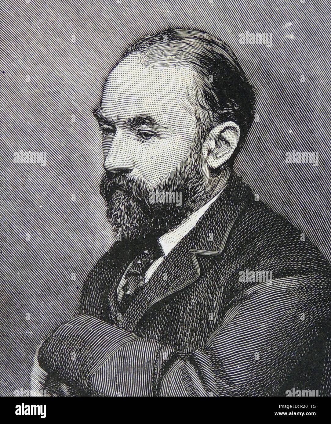 Thomas Hardy (1840-1928) romancier et poète anglais. Hardy âgés de 40 ans. La gravure. Banque D'Images