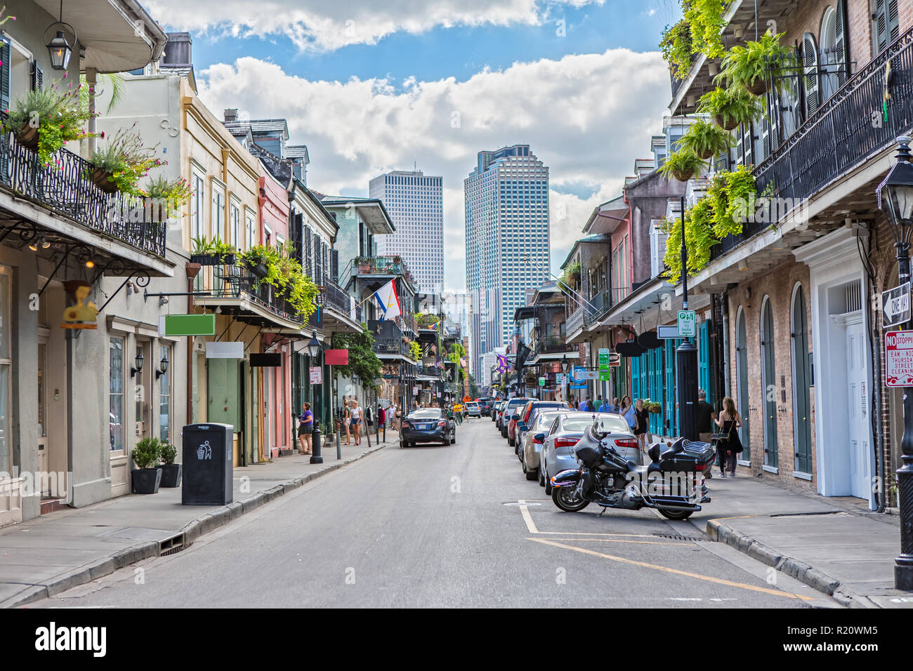 Impression du Quartier Français à New Orleans, LA Banque D'Images