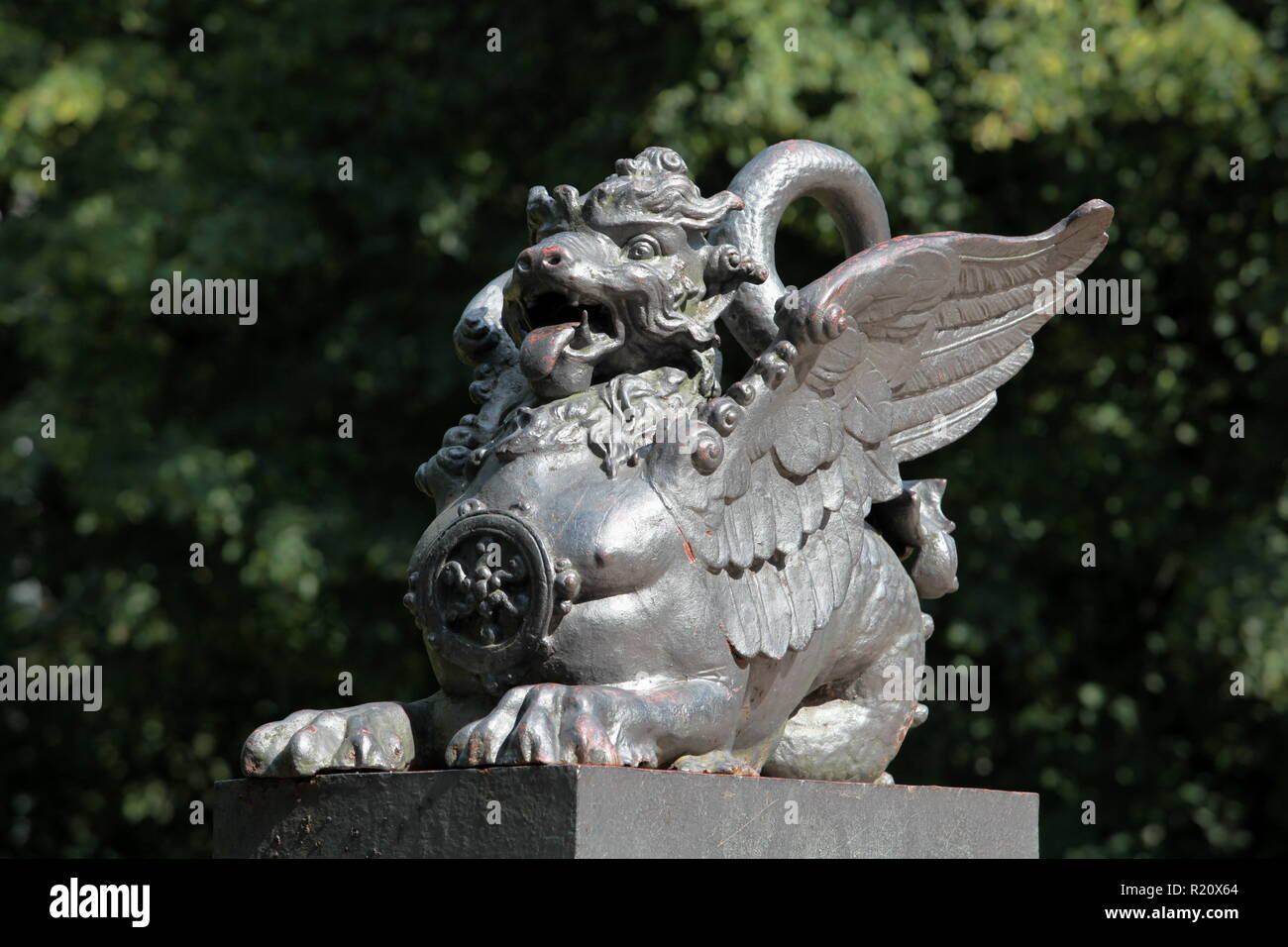 Chinese lion ailé Banque D'Images