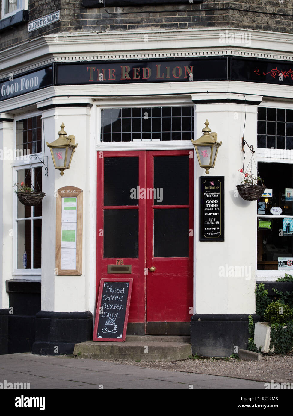 Le Red Lion Pub Norwich Banque D'Images