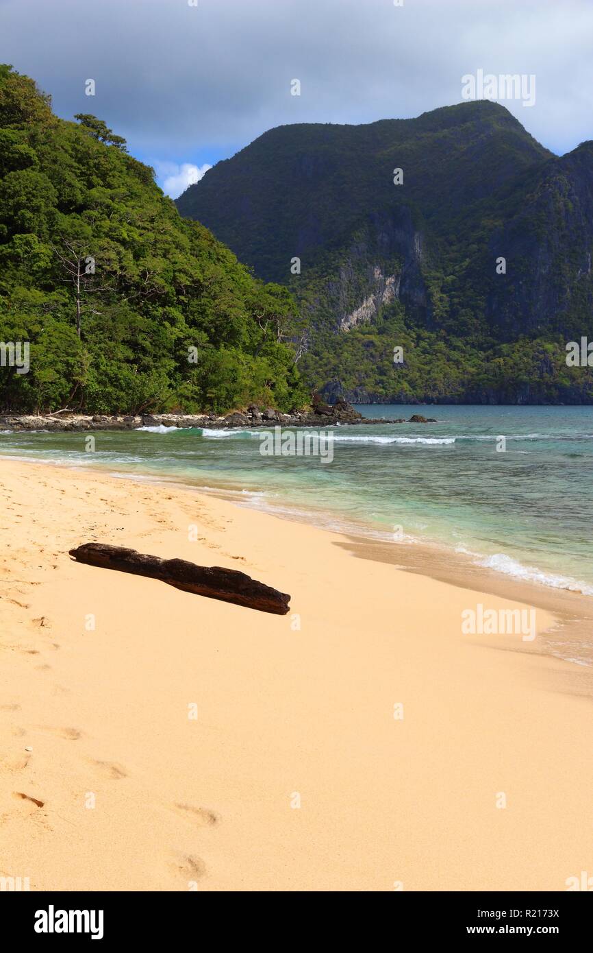 Philippines - Dilumacad Island (île) Hélicoptère aka sur Palawan island hopping tour. Banque D'Images