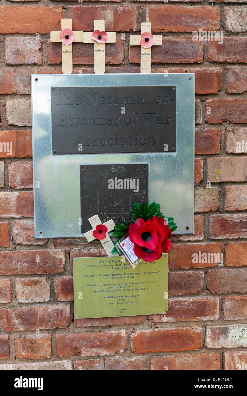 Le National ex-prisonnier of War Association Memorial Memorial, le National Memorial Arboretum, Airewas, Staffordshire, Angleterre, Royaume-Uni Banque D'Images