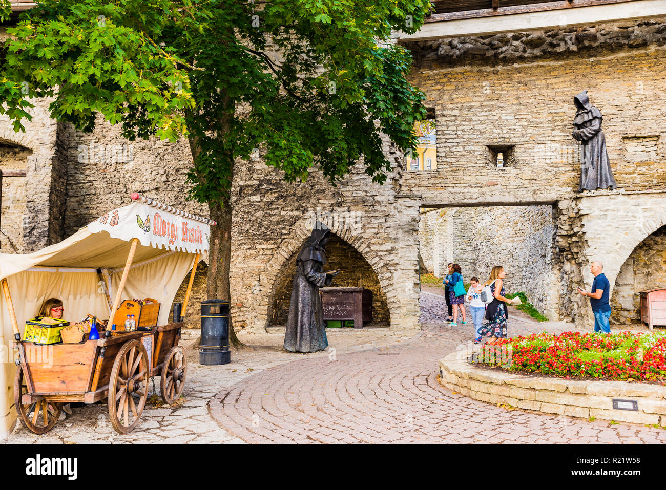 Jardin du roi danois Gate. Tallinn, Tartu, Estonie, de comté des États baltes, l'Europe. Banque D'Images